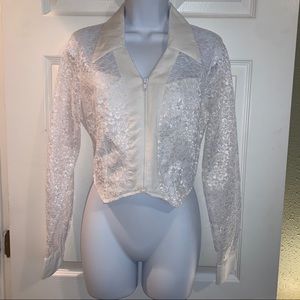 Banjo Dallas Texas Lace country western top M